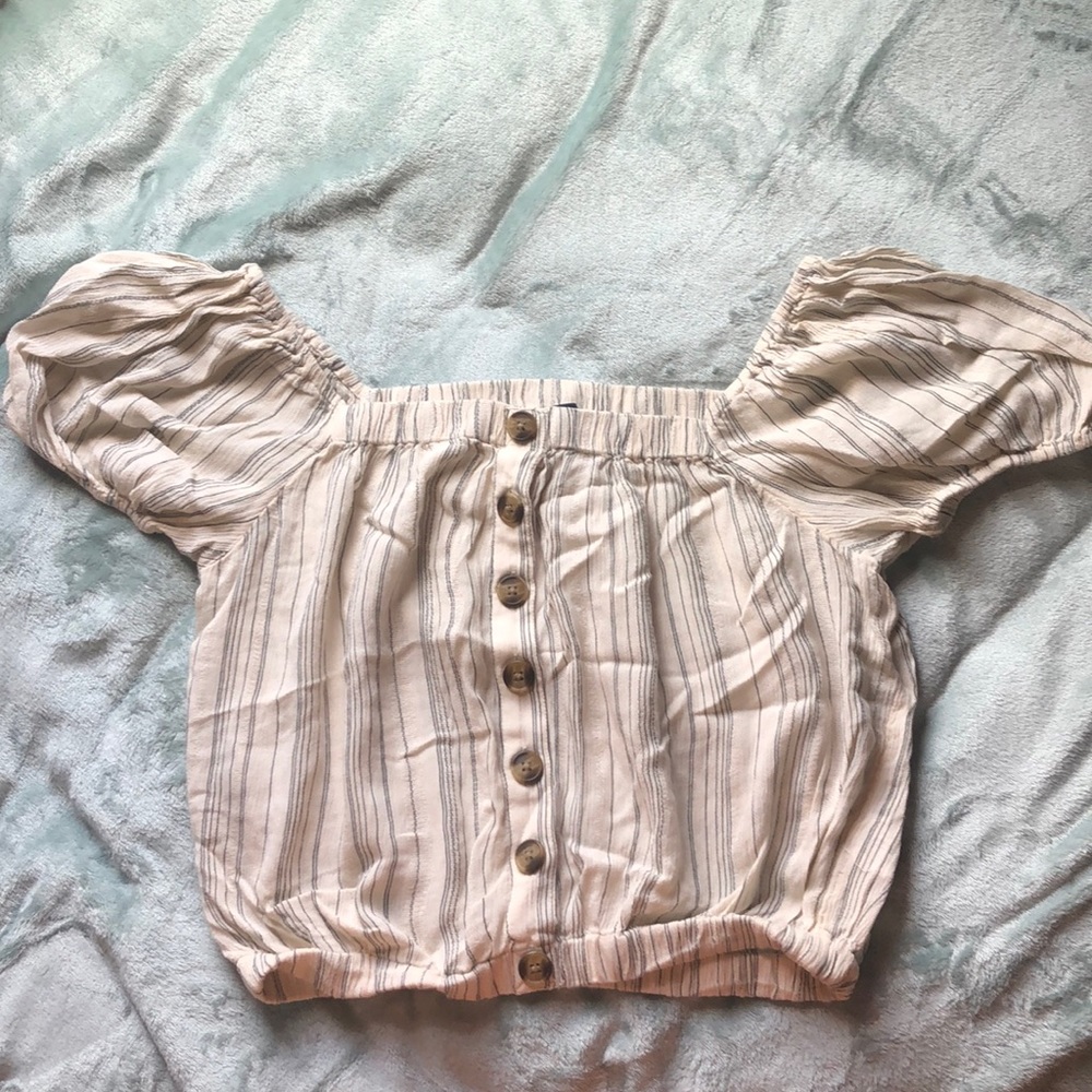 Cropped off the shoulder shirt